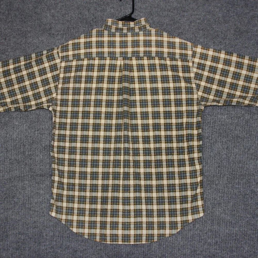J Crew Oarsman Mens Plaid Long Sleeve Button Down Flannel Shirt Cotton‎ Size L